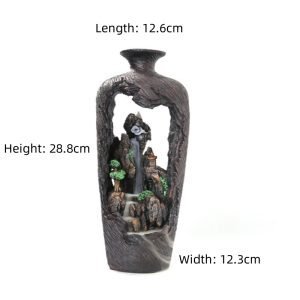 Large Mountain Stream Resin Backflow and Waterfall Incense Burner