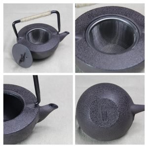15.2 Fl Oz Small Brown Vintage Unique Old Cast Iron Teapot Kettle For Sale