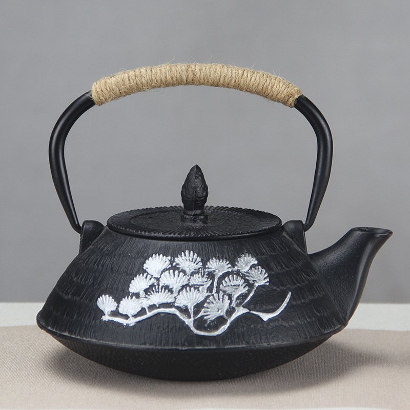 27 Fl Oz Gold And Silver Outlined Painted Black Vintage Traditional Cast Iron Teapot Kettle 27 Fl Oz Gold And Silver Outlined Painted Black Vintage Traditional Cast Iron Teapot Kettle
