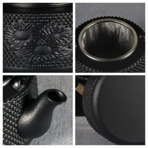 29 Fl Oz Best Black Vintage Sunflower Antique Cast Iron Teapot Kettle
