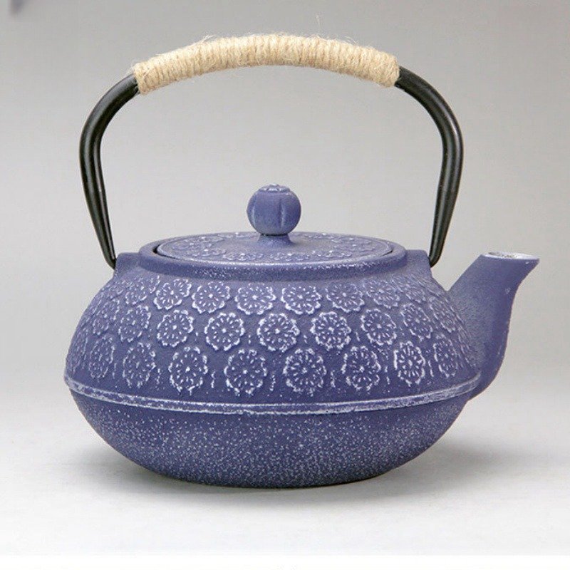 34 Fl Oz Blue And Black Best Vintage Flower Cast Iron Enamel Teapot Set 34 Fl Oz Blue And Black Best Vintage Flower Cast Iron Enamel Teapot Set