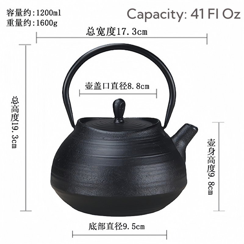 41 Fl Oz Black Traditional Threaded Old Cast Iron Teapot Set Vintage 41 Fl Oz Black Traditional Threaded Old Cast Iron Teapot Set Vintage