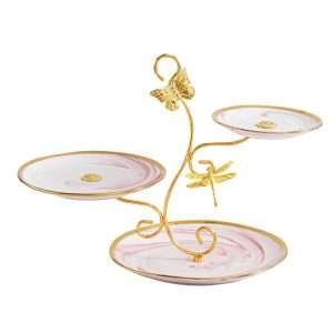 Ceramic Unusual Afternoon High Tier Tea Party Dessert Stand For Sale