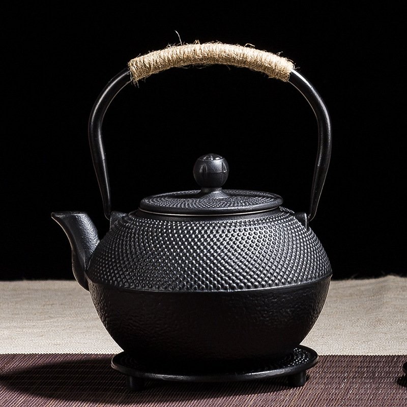 41 Fl Oz Black Particle Old Cast Iron Teapot Set Antique For Sale 41 Fl Oz Black Particle Old Cast Iron Teapot Set Antique For Sale