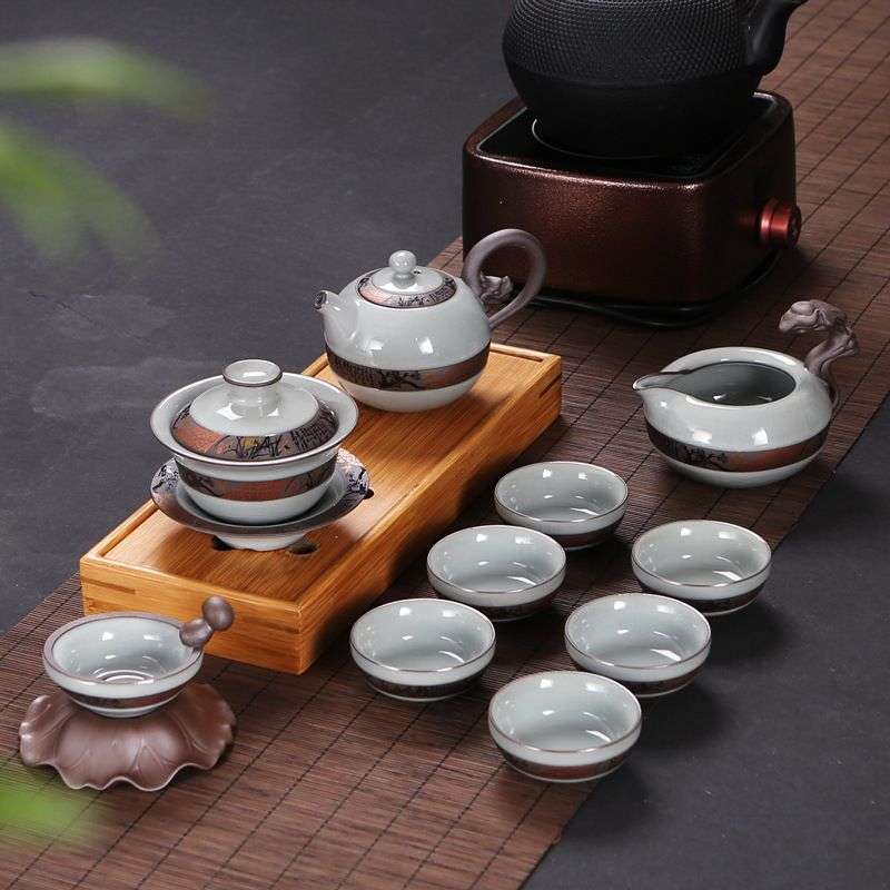 Antique Ge Kiln Chinese Tea Service Set With 11pcs Antique Ge Kiln Chinese Tea Service Set With 11pcs
