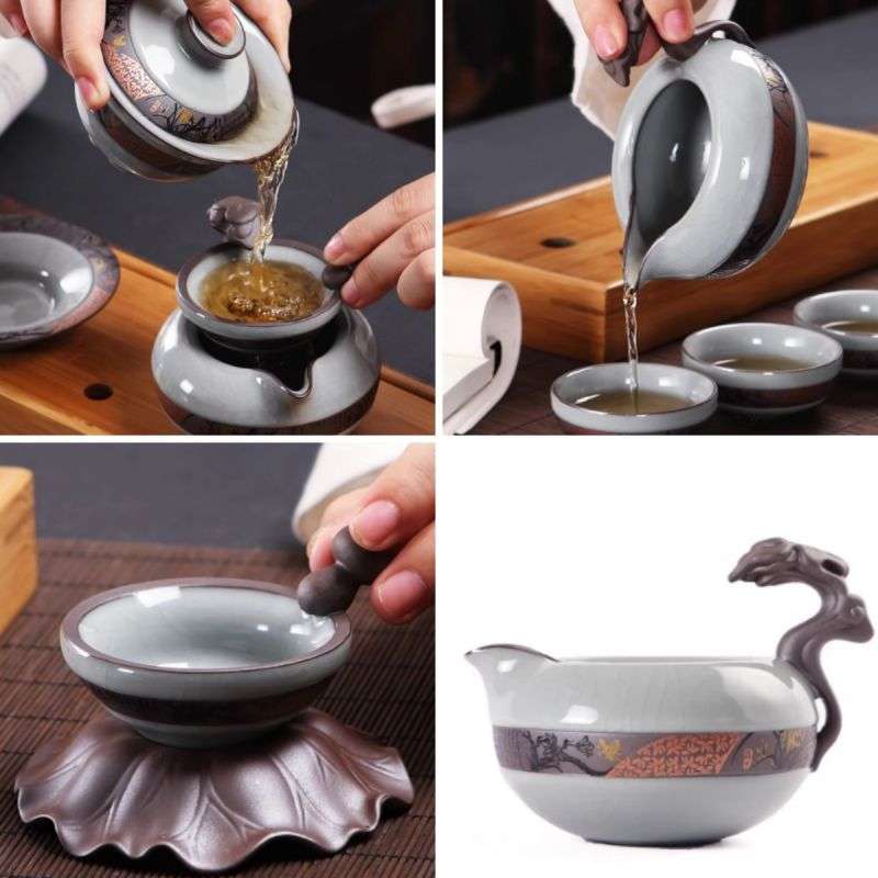 Antique Ge Kiln Chinese Tea Service Set With 11pcs Antique Ge Kiln Chinese Tea Service Set With 11pcs