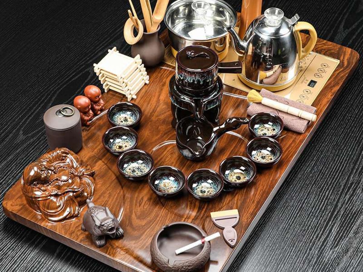 Portable ZiSha Travel Kung Fu Tea Set | Elegant Purple Clay Gongfu