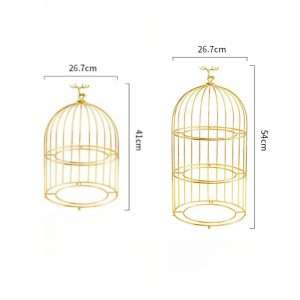Green Ceramics Birdcage 2-3 Tier Afternoon Tea Sandwich High Stand For Sale