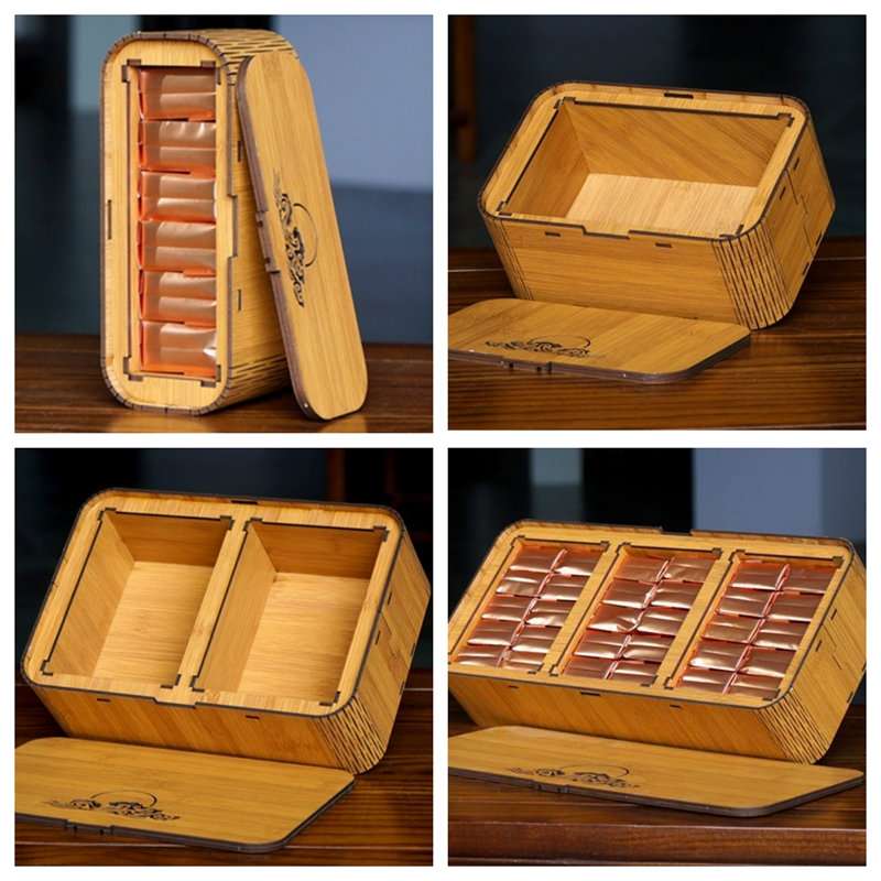 Vintage Best Wooden Bamboo Tea Bag Organizer And Chest Storage Box Vintage Best Wooden Bamboo Tea Bag Organizer And Chest Storage Box