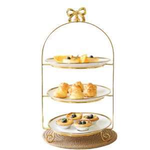 Vintage English Ceramic Bird Cage Afternoon High Tea Cake Stand 2-3 Tier For Sale