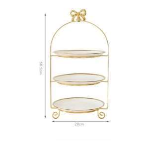 Vintage English Ceramic Bird Cage Afternoon High Tea Cake Stand 2-3 Tier For Sale