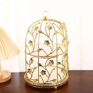 Antique English Birdcage Afternoon 2-3 Tier Tea Party Dessert And Fruit High Stand