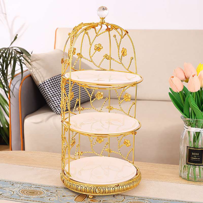 Antique English Birdcage Afternoon 2-3 Tier Tea Party Dessert And Fruit High Stand Antique English Birdcage Afternoon 2-3 Tier Tea Party Dessert And Fruit High Stand