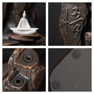 Chinese Character Vintage Smoke Backflow and Waterfall Incense Burner