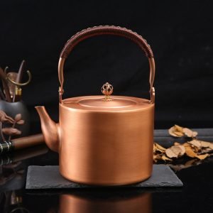 67.6 Fl Oz Large Vintage English Handmade Copper Tea Water Kettle For Sale