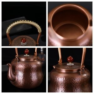 54 Fl Oz Large Old Fashion Antique English Solid Copper Tea Kettle