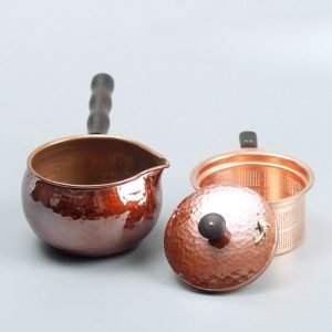 16.9 Fl Oz Best Vintage Goldfish Carving Solid Annealing Copper Teapot Kettle With Wood Handle