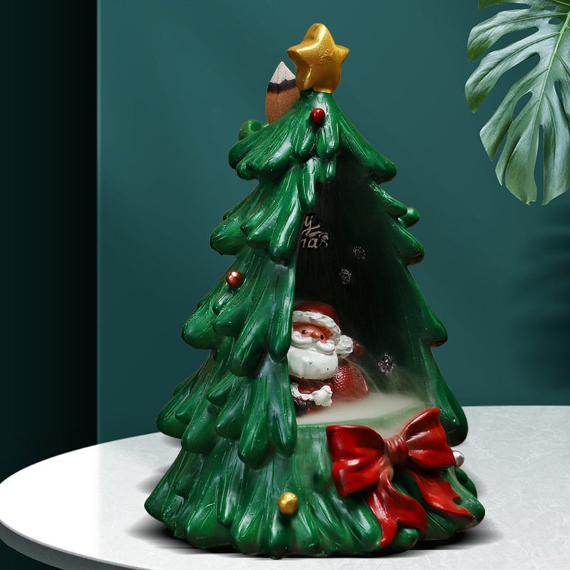 Creative Christmas Tree Resin Santa Claus Incense Burner Creative Christmas Tree Resin Santa Claus Incense Burner