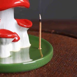 Creative Mushroom Ceramic Waterfall Backflow Incense Burner
