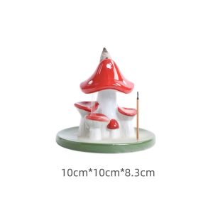 Creative Mushroom Ceramic Waterfall Backflow Incense Burner
