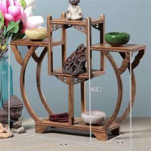 Innovative Wooden Tea Cup And Towel Display Holder Stand And Shelf For Sale
