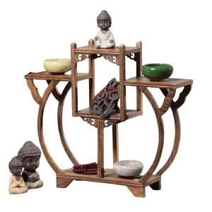 Innovative Wooden Tea Cup And Towel Display Holder Stand And Shelf For Sale