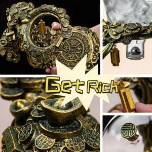 Dragon Theme Glass Semi Automatic Lazy Tea Set Symbolizing Getting Rich