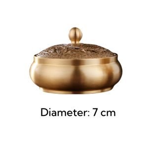 Small Dual Fish Antique Chinese Brass Incense Burner