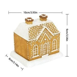 Festive Gingerbread House Log Cabin Incense Burner