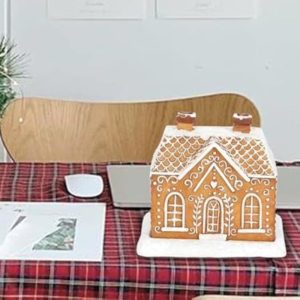 Festive Gingerbread House Log Cabin Incense Burner