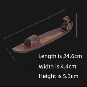 Fisherman Boat-Shaped Ceramic Vintage Stick Incense Burner Holder