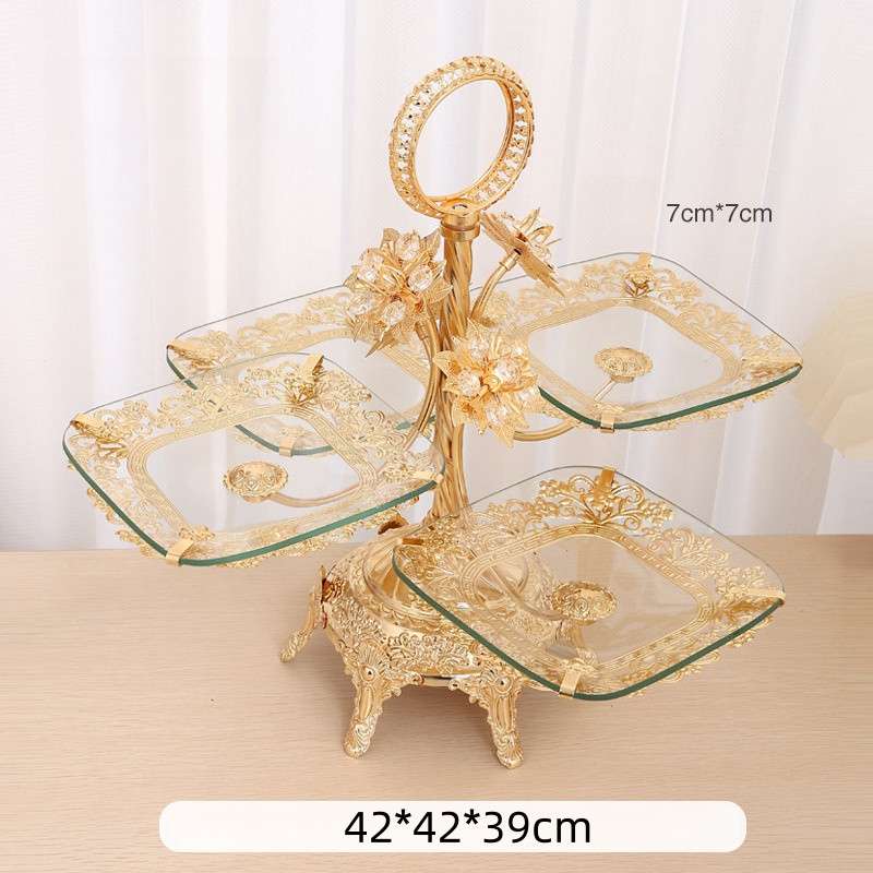 Antique Glass and Metal Large High Tier Plate Stand for Afternoon Tea Cake and Sandwich Party Antique Glass and Metal Large High Tier Plate Stand for Afternoon Tea Cake and Sandwich Party