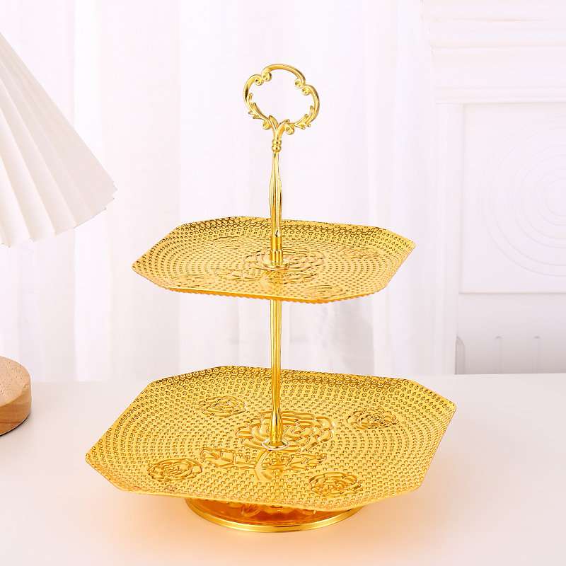 Antique Golden Metal Three Tier Afternoon High Tea Party Stand For Sandwich And Coffee Antique Golden Metal Three Tier Afternoon High Tea Party Stand For Sandwich And Coffee