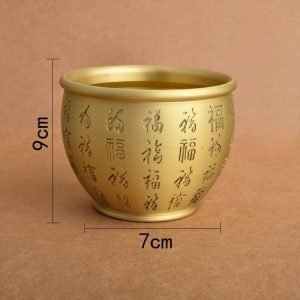 Hundred Blessings Design Antique Chinese Brass Incense Burner