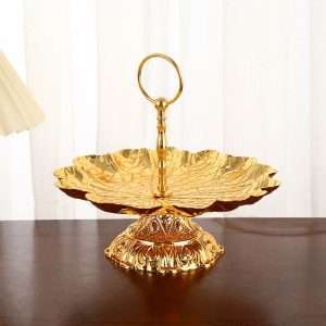 Ideas Lotus Leaf Metal Afternoon 3 Tier Tea Party Cake And Sandwich Holder High Plate Stand