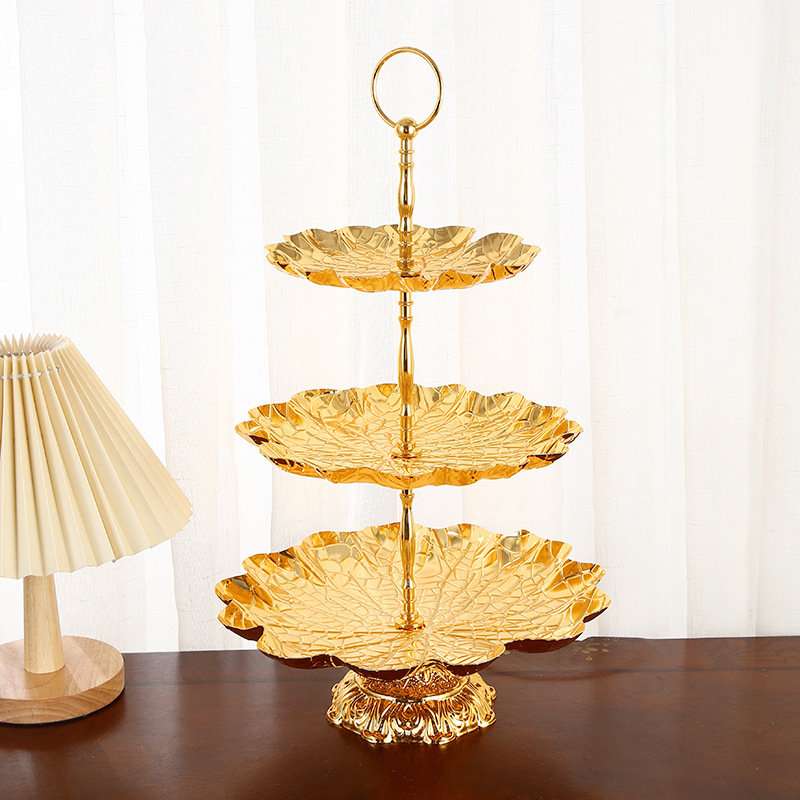 Ideas Lotus Leaf Metal Afternoon 3 Tier Tea Party Cake And Sandwich Holder High Plate Stand Ideas Lotus Leaf Metal Afternoon 3 Tier Tea Party Cake And Sandwich Holder High Plate Stand