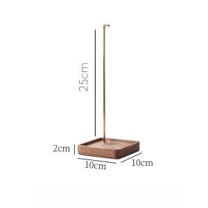 Inverted Black Walnut Wooden Stick Incense Burner Holder