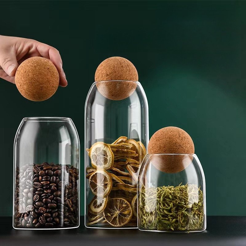 Modern Japanese Glass Loose Leaf Tea Container for Sale Modern Japanese Glass Loose Leaf Tea Container for Sale
