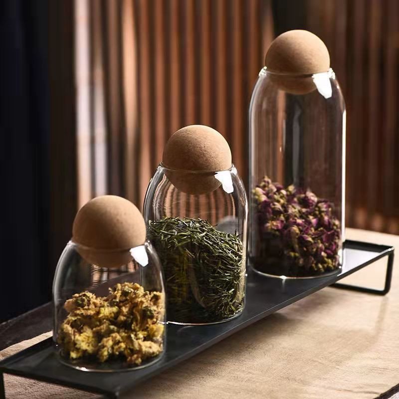Modern Japanese Glass Loose Leaf Tea Container for Sale Modern Japanese Glass Loose Leaf Tea Container for Sale