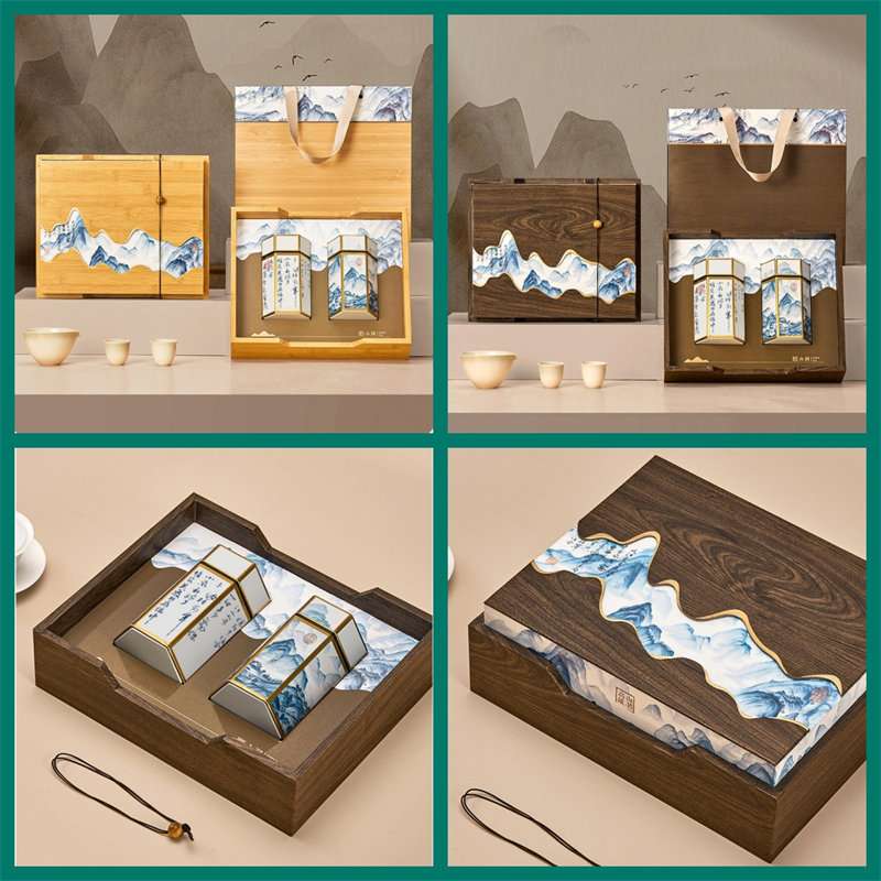 Chinese Landscape Painting Tin Plate Tea Caddy for Tea Bag and Loose Leaf Chinese Landscape Painting Tin Plate Tea Caddy for Tea Bag and Loose Leaf