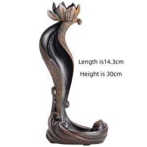 Large Vintage Lotus Smoke Backflow and Waterfall Incense Burner