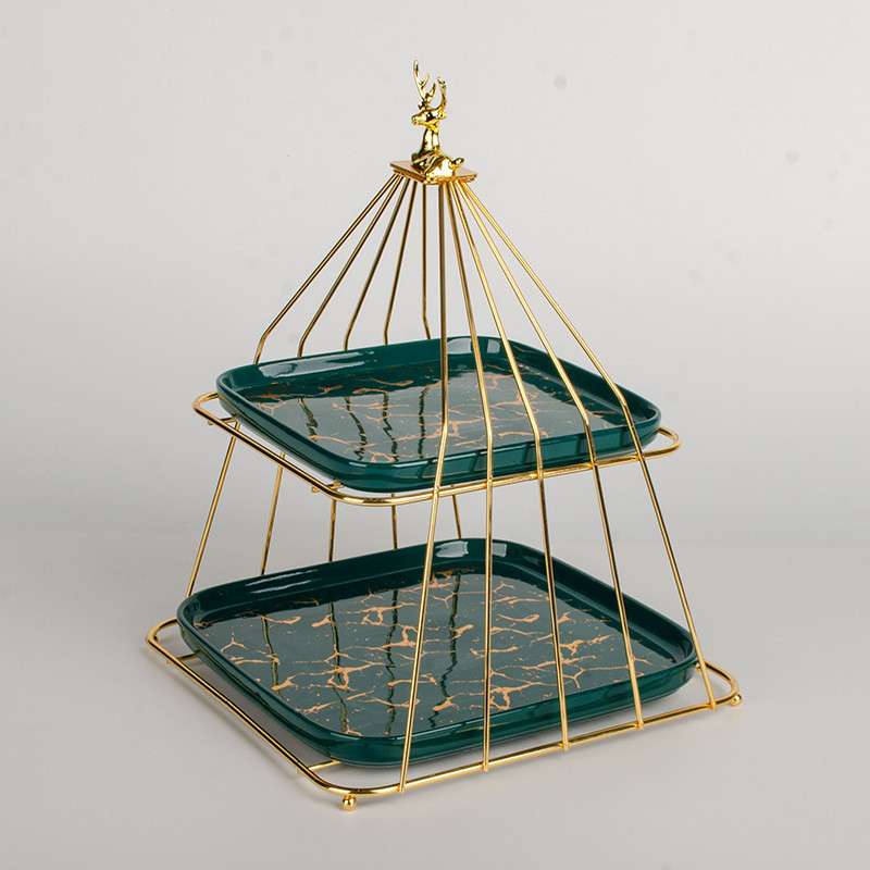Modern Birdcage Afternoon 2-3 Tier Sandwich And Cake Holder High Plate Stand For Tea And Coffee Party Modern Birdcage Afternoon 2-3 Tier Sandwich And Cake Holder High Plate Stand For Tea And Coffee Party