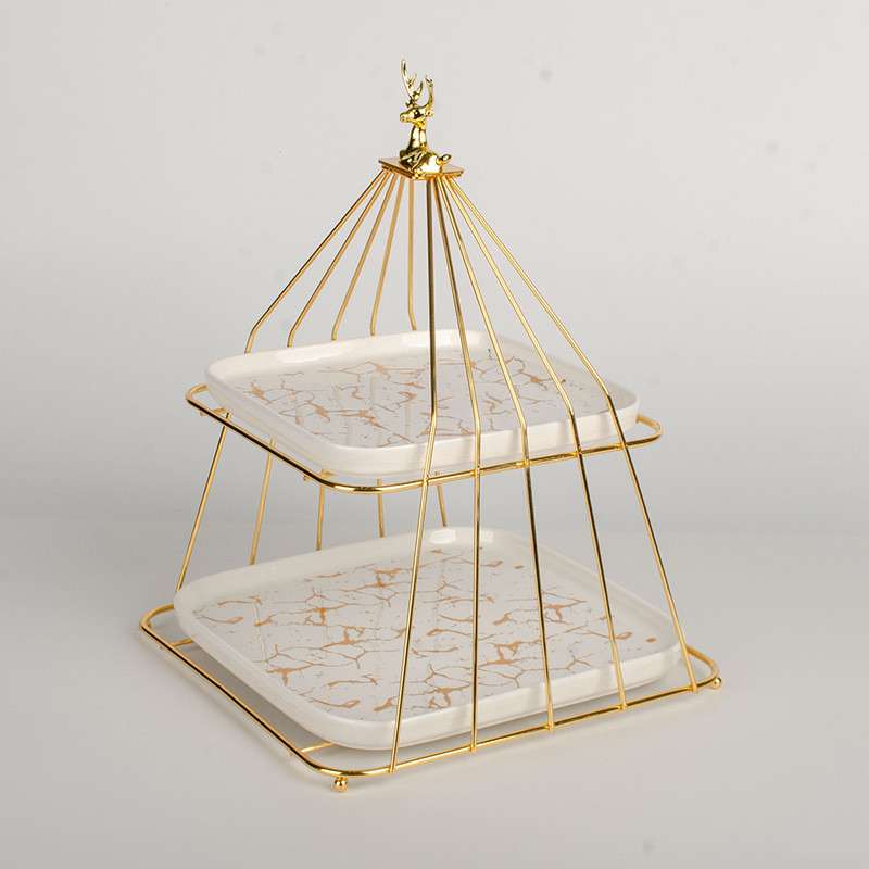 Modern Birdcage Afternoon 2-3 Tier Sandwich And Cake Holder High Plate Stand For Tea And Coffee Party Modern Birdcage Afternoon 2-3 Tier Sandwich And Cake Holder High Plate Stand For Tea And Coffee Party