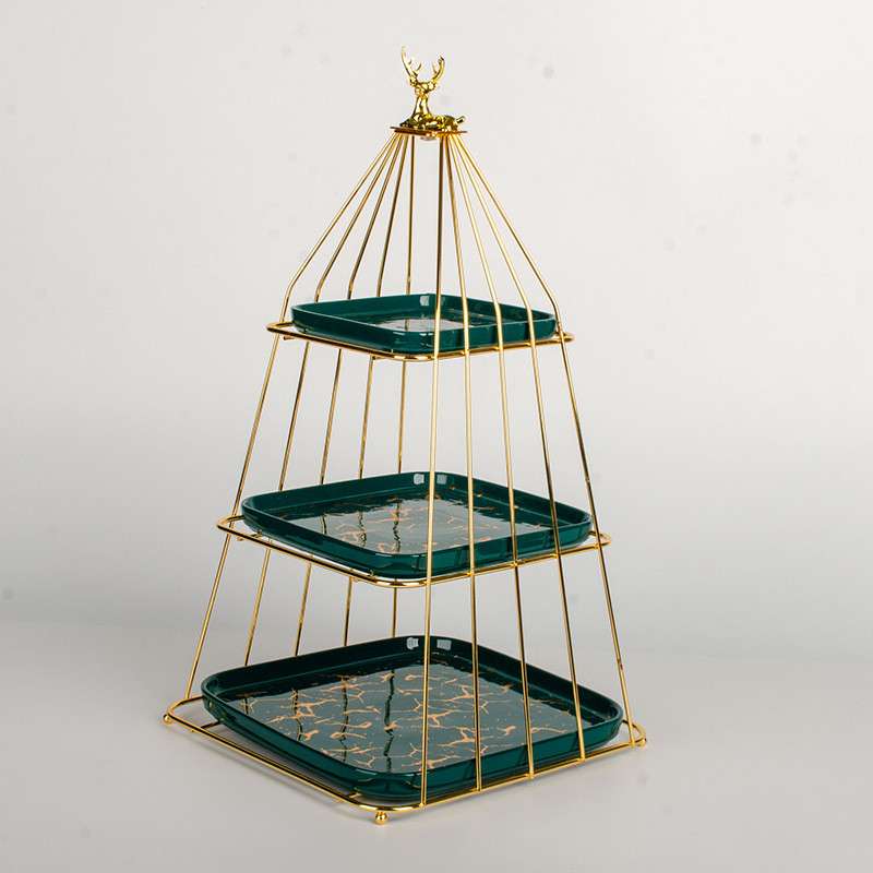 Modern Birdcage Afternoon 2-3 Tier Sandwich And Cake Holder High Plate Stand For Tea And Coffee Party Modern Birdcage Afternoon 2-3 Tier Sandwich And Cake Holder High Plate Stand For Tea And Coffee Party