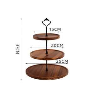 Modern Wooden Afternoon High 2-3 Tier Plate Stand Holder for Tea Coffee and Pastry