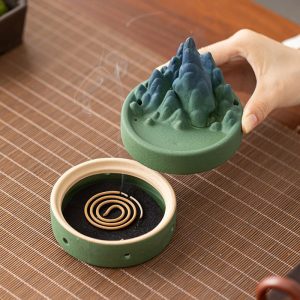 Mountain Vintage Charcoal Cone Incense Burner Holder