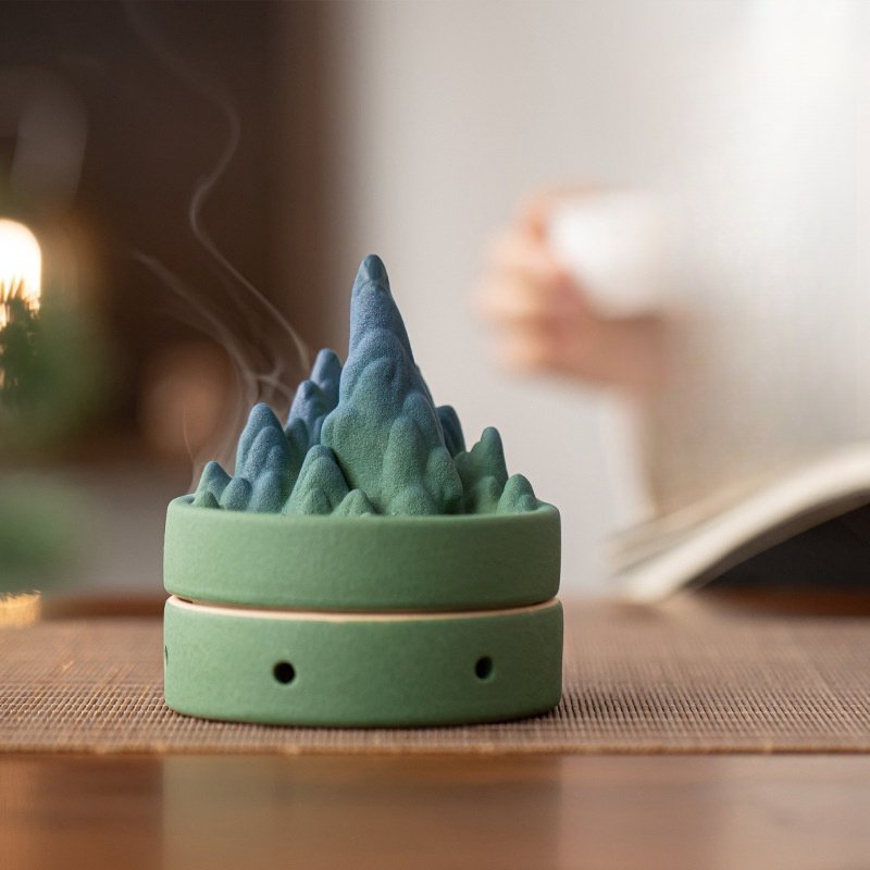 Mountain Vintage Charcoal Cone Incense Burner Holder Mountain Vintage Charcoal Cone Incense Burner Holder