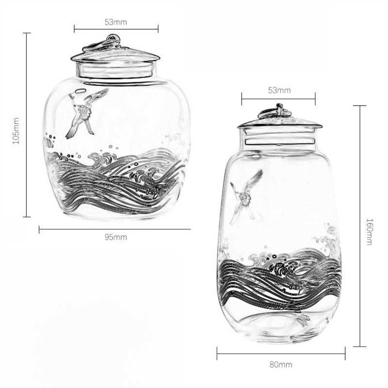 Antique Chinese Gold and Silver Pattern Rainbow Glass Loose leaf Tea Caddy Antique Chinese Gold and Silver Pattern Rainbow Glass Loose leaf Tea Caddy