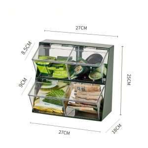 Plastic Acrylic Modern Tea And Coffee Bag Organizer And Holder Clear Storage Box
