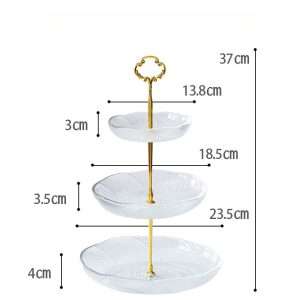 Modern Glass Afternoon 3 Tier High Pastry And Tea Plate Stand